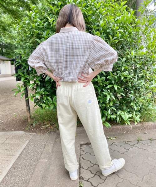 nemne store(ネンネストア)の「ティーカップとポロ風チェックシャツ(シャツ/ブラウス・レディース・ベージュ/オフホワイト・フリー)」の15枚目の写真