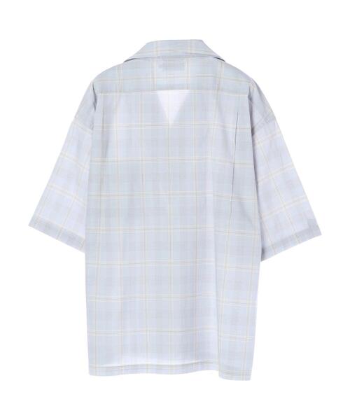 CRAFT STANDARD BOUTIQUE（クラフトスタンダードブティック）の「綿レーヨン半袖オープンカラーシャツ　＊（シャツ/ブラウス・メンズ・チャコールグレー/アイボリー/ベージュ系その他/ブルー系その他4・LL/M/L）」の10枚目の写真