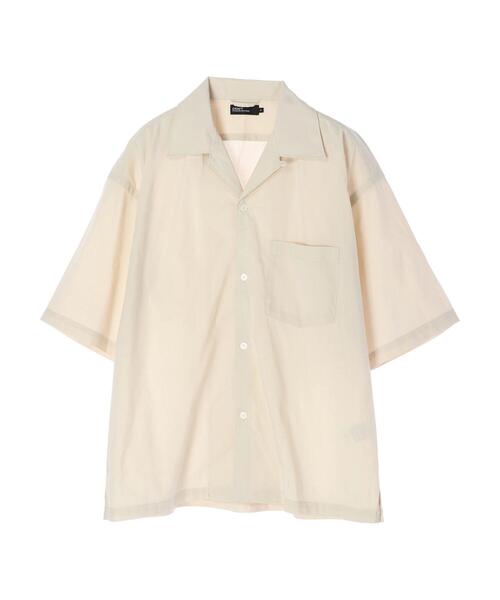 CRAFT STANDARD BOUTIQUE（クラフトスタンダードブティック）の「綿レーヨン半袖オープンカラーシャツ　＊（シャツ/ブラウス・メンズ・チャコールグレー/アイボリー/ベージュ系その他/ブルー系その他4・LL/M/L）」の18枚目の写真