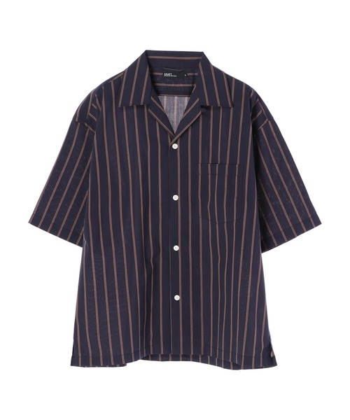 CRAFT STANDARD BOUTIQUE（クラフトスタンダードブティック）の「綿レーヨン半袖オープンカラーシャツ　＊（シャツ/ブラウス・メンズ・チャコールグレー/アイボリー/ベージュ系その他/ブルー系その他4・LL/M/L）」の4枚目の写真