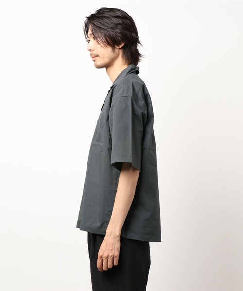 CRAFT STANDARD BOUTIQUE（クラフトスタンダードブティック）の「綿レーヨン半袖オープンカラーシャツ　＊（シャツ/ブラウス・メンズ・チャコールグレー/アイボリー/ベージュ系その他/ブルー系その他4・LL/M/L）」の22枚目の写真