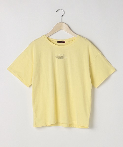 LOVETOXIC(ラブトキシック)の「レトロイラスト半袖Tシャツ(Tシャツ/カットソー・キッズ・オフホワイト/イエロー/ライトカーキ/チャコール・130cm/140cm/160cm/150cm)」の1枚目の写真