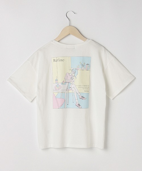 LOVETOXIC(ラブトキシック)の「レトロイラスト半袖Tシャツ(Tシャツ/カットソー・キッズ・オフホワイト/イエロー/ライトカーキ/チャコール・130cm/140cm/160cm/150cm)」の5枚目の写真