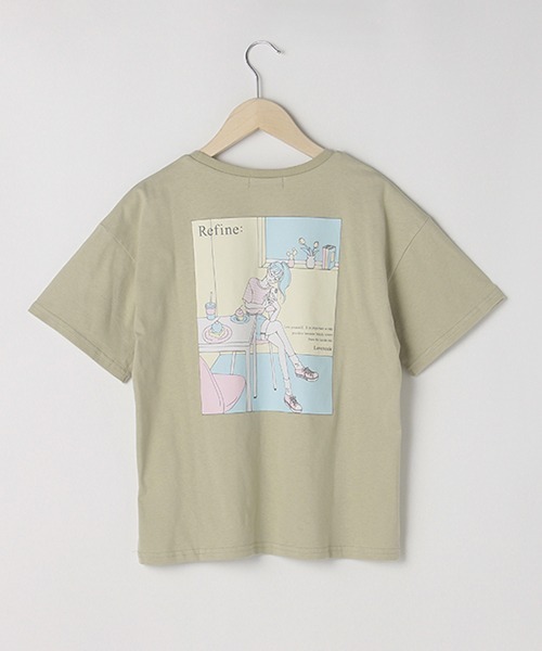LOVETOXIC(ラブトキシック)の「レトロイラスト半袖Tシャツ(Tシャツ/カットソー・キッズ・オフホワイト/イエロー/ライトカーキ/チャコール・130cm/140cm/160cm/150cm)」の6枚目の写真