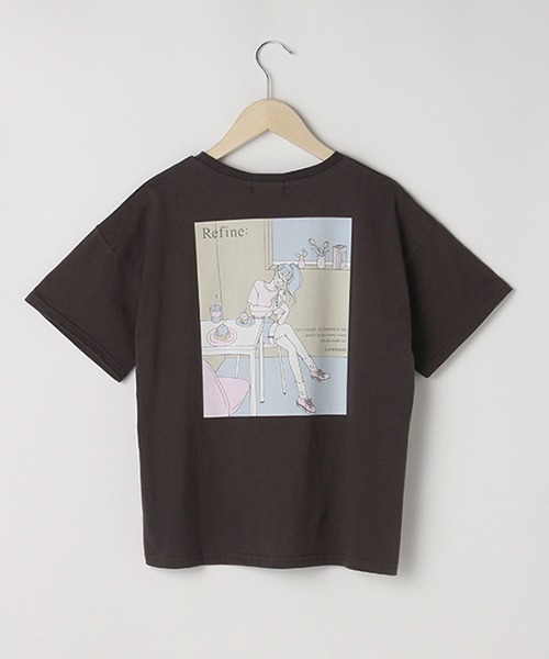 LOVETOXIC(ラブトキシック)の「レトロイラスト半袖Tシャツ(Tシャツ/カットソー・キッズ・オフホワイト/イエロー/ライトカーキ/チャコール・130cm/140cm/160cm/150cm)」の7枚目の写真