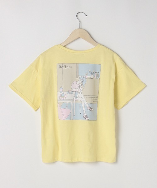 LOVETOXIC(ラブトキシック)の「レトロイラスト半袖Tシャツ(Tシャツ/カットソー・キッズ・オフホワイト/イエロー/ライトカーキ/チャコール・130cm/140cm/160cm/150cm)」の8枚目の写真