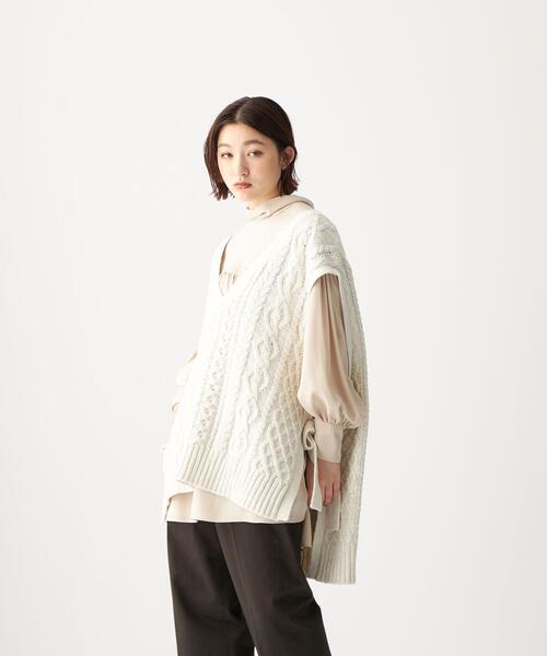 CITEN（シテン）の「＜CITEN（シテン）＞ 無地 / プリント ヨーク ギャザー ブラウス（シャツ/ブラウス・レディース・その他1/ベージュ・FREE）」の12枚目の写真