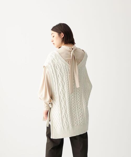 CITEN（シテン）の「＜CITEN（シテン）＞ 無地 / プリント ヨーク ギャザー ブラウス（シャツ/ブラウス・レディース・その他1/ベージュ・FREE）」の14枚目の写真