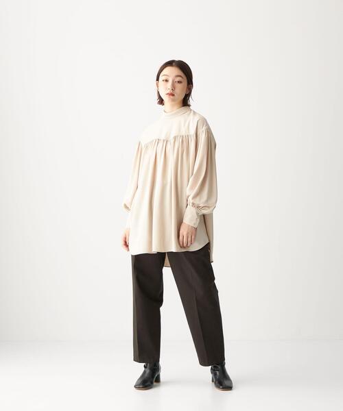 CITEN（シテン）の「＜CITEN（シテン）＞ 無地 / プリント ヨーク ギャザー ブラウス（シャツ/ブラウス・レディース・その他1/ベージュ・FREE）」の20枚目の写真