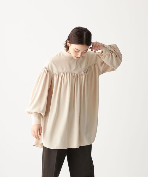 CITEN（シテン）の「＜CITEN（シテン）＞ 無地 / プリント ヨーク ギャザー ブラウス（シャツ/ブラウス・レディース・その他1/ベージュ・FREE）」の21枚目の写真