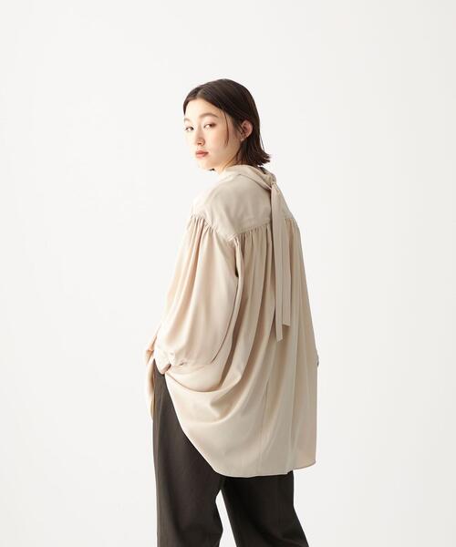 CITEN（シテン）の「＜CITEN（シテン）＞ 無地 / プリント ヨーク ギャザー ブラウス（シャツ/ブラウス・レディース・その他1/ベージュ・FREE）」の22枚目の写真