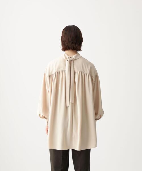 CITEN（シテン）の「＜CITEN（シテン）＞ 無地 / プリント ヨーク ギャザー ブラウス（シャツ/ブラウス・レディース・その他1/ベージュ・FREE）」の6枚目の写真