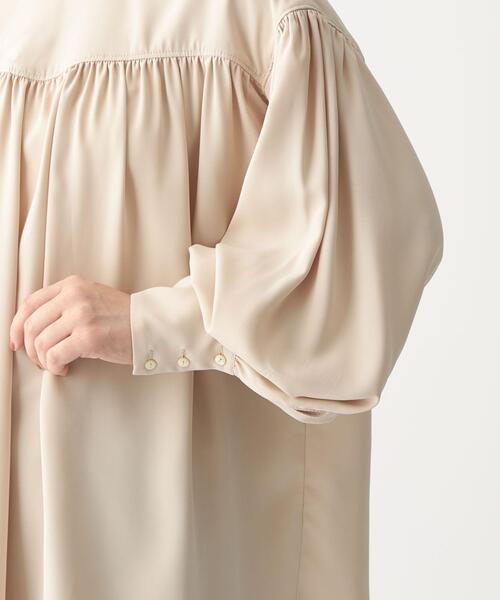 CITEN（シテン）の「＜CITEN（シテン）＞ 無地 / プリント ヨーク ギャザー ブラウス（シャツ/ブラウス・レディース・その他1/ベージュ・FREE）」の9枚目の写真