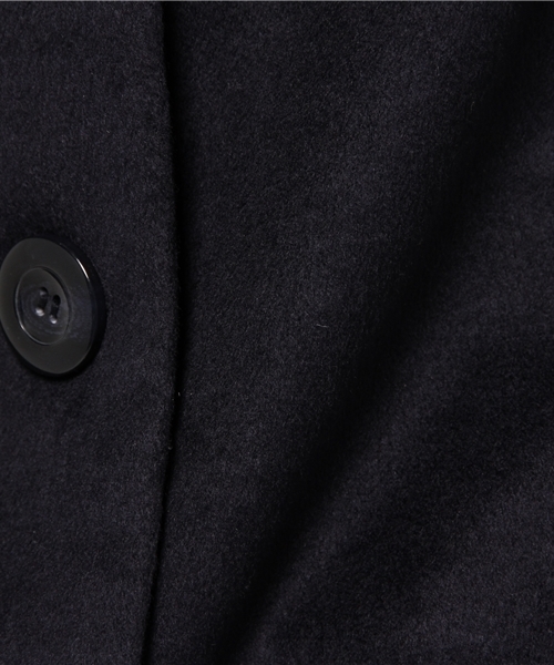 earth music&ecology(アースミュージックアンドエコロジー)の「フードファー付きコート(ステンカラーコート・レディース・アイボリー/ピンク/ベージュ/サックスブルー/ネイビー・SMALL/MEDIUM)」の16枚目の写真