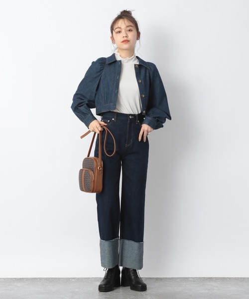 Heather(ヘザー)の「ロールアップワイドパンツ_216933(その他パンツ・レディース・インディゴブルー/チャコールグレー・M/S)」の6枚目の写真