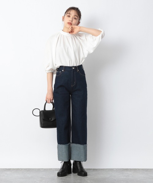 Heather(ヘザー)の「ロールアップワイドパンツ_216933(その他パンツ・レディース・インディゴブルー/チャコールグレー・M/S)」の7枚目の写真