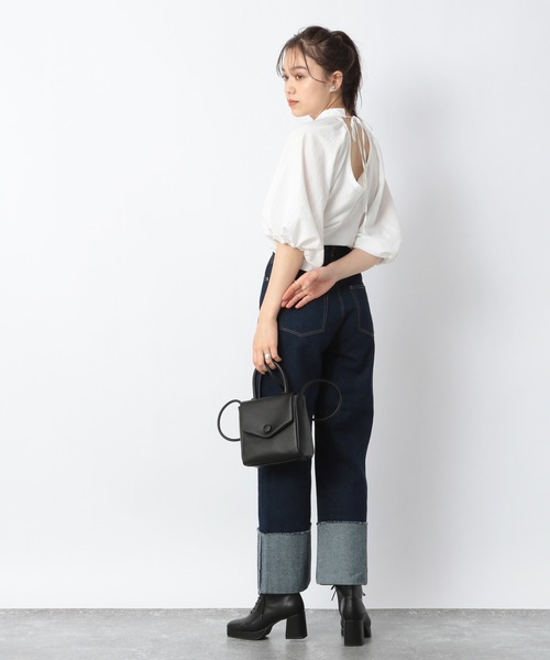 Heather(ヘザー)の「ロールアップワイドパンツ_216933(その他パンツ・レディース・インディゴブルー/チャコールグレー・M/S)」の8枚目の写真