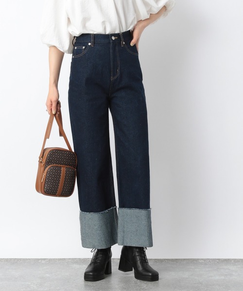 Heather(ヘザー)の「ロールアップワイドパンツ_216933(その他パンツ・レディース・インディゴブルー/チャコールグレー・M/S)」の13枚目の写真