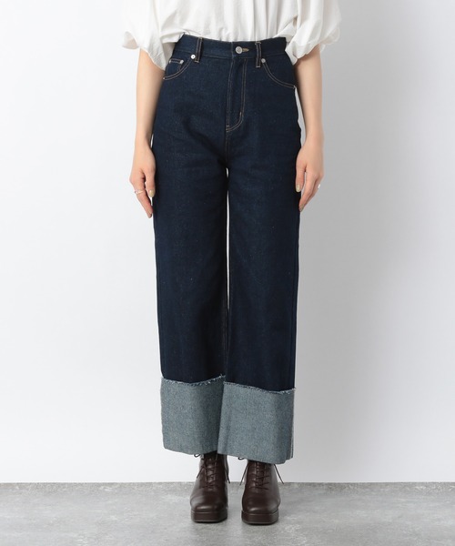 Heather(ヘザー)の「ロールアップワイドパンツ_216933(その他パンツ・レディース・インディゴブルー/チャコールグレー・M/S)」の14枚目の写真