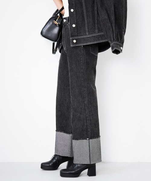 ロールアップワイドパンツ