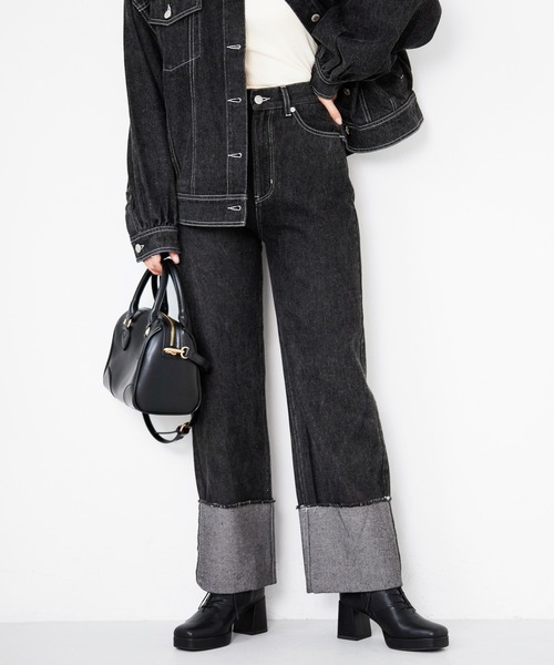 ロールアップワイドパンツ