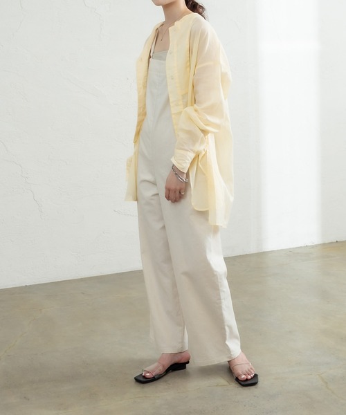 mystic（ミスティック）の「anyway サロペット（サロペット/オーバーオール・レディース・ブラック/アイボリー/キャメル・1/2）」の6枚目の写真