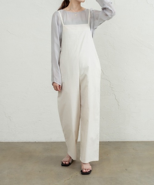 mystic（ミスティック）の「anyway サロペット（サロペット/オーバーオール・レディース・ブラック/アイボリー/キャメル・1/2）」の9枚目の写真