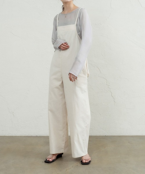 mystic（ミスティック）の「anyway サロペット（サロペット/オーバーオール・レディース・ブラック/アイボリー/キャメル・1/2）」の10枚目の写真