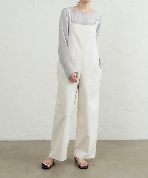 mystic（ミスティック）の「anyway サロペット（サロペット/オーバーオール・レディース・ブラック/アイボリー/キャメル・1/2）」の11枚目の写真