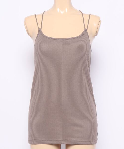 natural couture（ナチュラルクチュール）の「オープンバックカップ付きキャミソール（キャミソール・レディース・オフホワイト/イエロー/ブラック/モカ・FREE）」の16枚目の写真