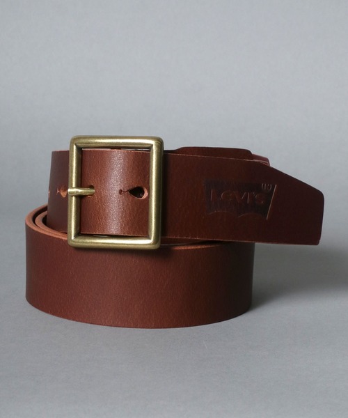 Levi's(リーバイス)の「【Levi's】別注 スクエアバックル 40mm 刻印 レザーベルト(ベルト・メンズ・ブラック/ダークブラウン・FREE)」の6枚目の写真