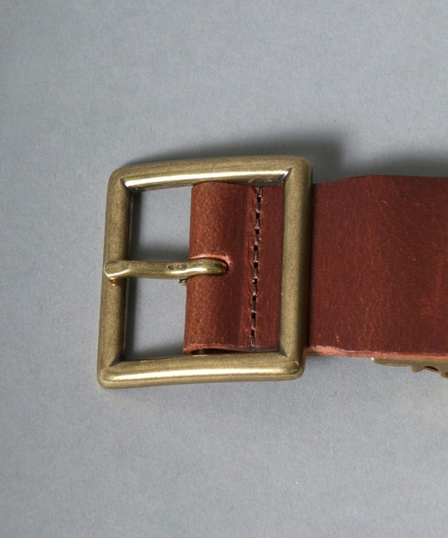 Levi's(リーバイス)の「【Levi's】別注 スクエアバックル 40mm 刻印 レザーベルト(ベルト・メンズ・ブラック/ダークブラウン・FREE)」の7枚目の写真