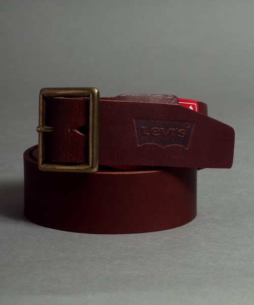 Levi's(リーバイス)の「【Levi's】別注 スクエアバックル 40mm 刻印 レザーベルト(ベルト・メンズ・ブラック/ダークブラウン・FREE)」の9枚目の写真
