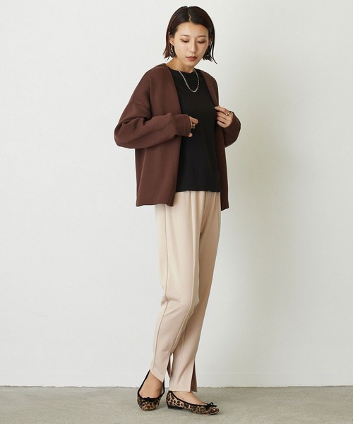 NICOLE white（ニコルホワイト）の「センタースリットポンチパンツ（その他パンツ・レディース・グレー/チャコールグレー/ブラック・FREE）」の14枚目の写真