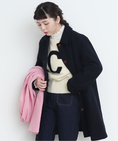 CHILD WOMAN（チャイルドウーマン）の「スーパー120無撚糸製品染め大判ストール（ストール/ショール・レディース・ネイビー/レッド/サックスブルー/ピンク/イエロー・FREE）」の13枚目の写真