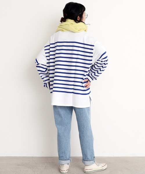 CHILD WOMAN（チャイルドウーマン）の「スーパー120無撚糸製品染め大判ストール（ストール/ショール・レディース・ネイビー/レッド/サックスブルー/ピンク/イエロー・FREE）」の7枚目の写真