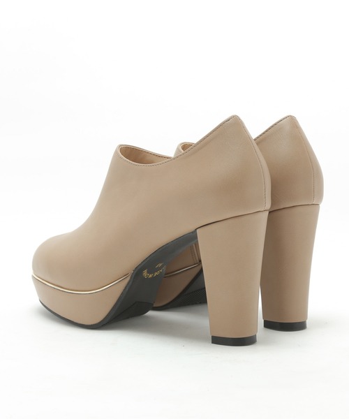 attagirl（アタガール）の「チャンキーヒールブーティー（ブーツ・レディース・ブラック/ベージュ/ブラック系その他・LL/S/M/L）」の4枚目の写真