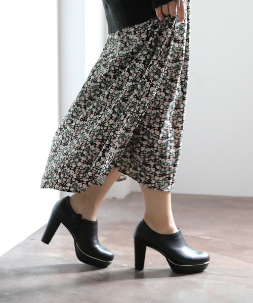 attagirl（アタガール）の「チャンキーヒールブーティー（ブーツ・レディース・ブラック/ベージュ/ブラック系その他・LL/S/M/L）」の10枚目の写真