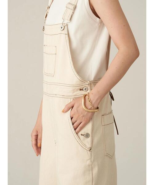 earth music&ecology（アースミュージックアンドエコロジー）の「バックリボンデニムサロペット ＊（サロペット/オーバーオール・レディース・ダークインディゴブルー/ホワイト系その他2・FREE）」の12枚目の写真