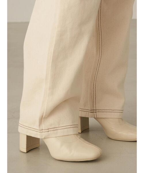 earth music&ecology（アースミュージックアンドエコロジー）の「バックリボンデニムサロペット ＊（サロペット/オーバーオール・レディース・ダークインディゴブルー/ホワイト系その他2・FREE）」の16枚目の写真