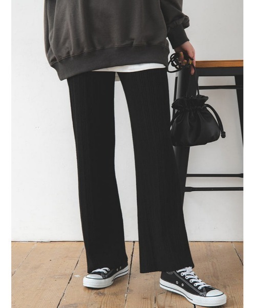 fifth（フィフス）の「ランダムリブニットパンツ（その他パンツ・レディース・グレー/アイボリー/ブラック・MEDIUM）」の17枚目の写真