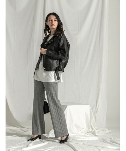 fifth（フィフス）の「ランダムリブニットパンツ（その他パンツ・レディース・グレー/アイボリー/ブラック・MEDIUM）」の19枚目の写真