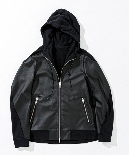 セール】C DIEM(カルペディエム)ストレッチシープレザーフーディー