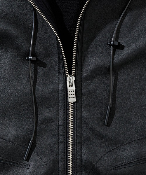 セール】C DIEM(カルペディエム)ストレッチシープレザーフーディー