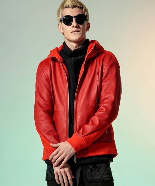 セール】C DIEM(カルペディエム)ストレッチシープレザーフーディー