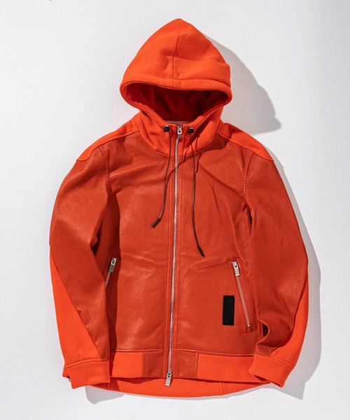 セール】C DIEM(カルペディエム)ストレッチシープレザーフーディー