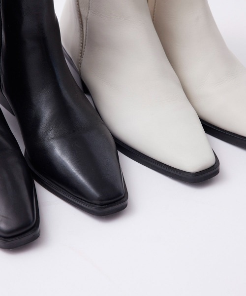 LAUTREAMONT（ロートレアモン）の「スクエアローブーツ（ブーツ・レディース・ブラック/オフホワイト・23.5cm/23.0cm/24.0cm）」の18枚目の写真