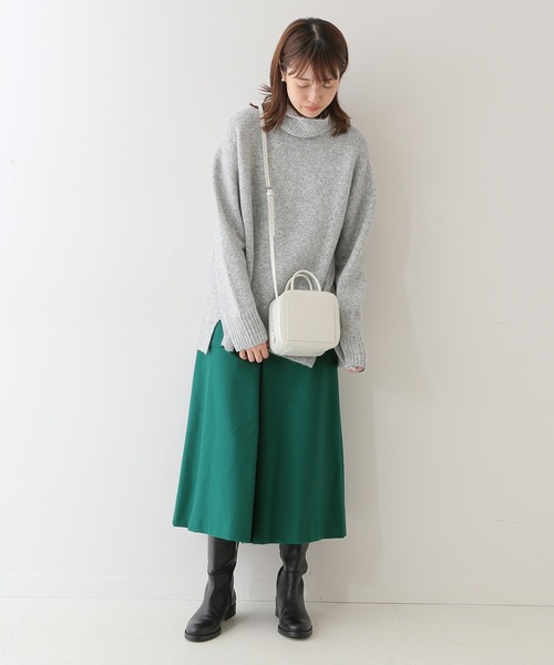 SLOBE IENA(スローブイエナ)の「Super100 ウォッシャブルフラノAラインスカート【手洗い可能】◆(スカート・レディース・ナチュラル/ブラック/グリーン・40/38/36)」の10枚目の写真