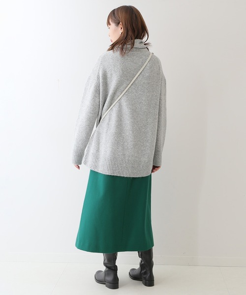 SLOBE IENA(スローブイエナ)の「Super100 ウォッシャブルフラノAラインスカート【手洗い可能】◆(スカート・レディース・ナチュラル/ブラック/グリーン・40/38/36)」の8枚目の写真