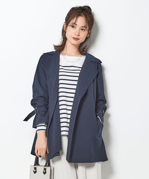 le.coeur blanc（ルクールブラン）の「ニュアンスショートトレンチコート（トレンチコート・レディース・モカ/ネイビー・36/38）」の8枚目の写真